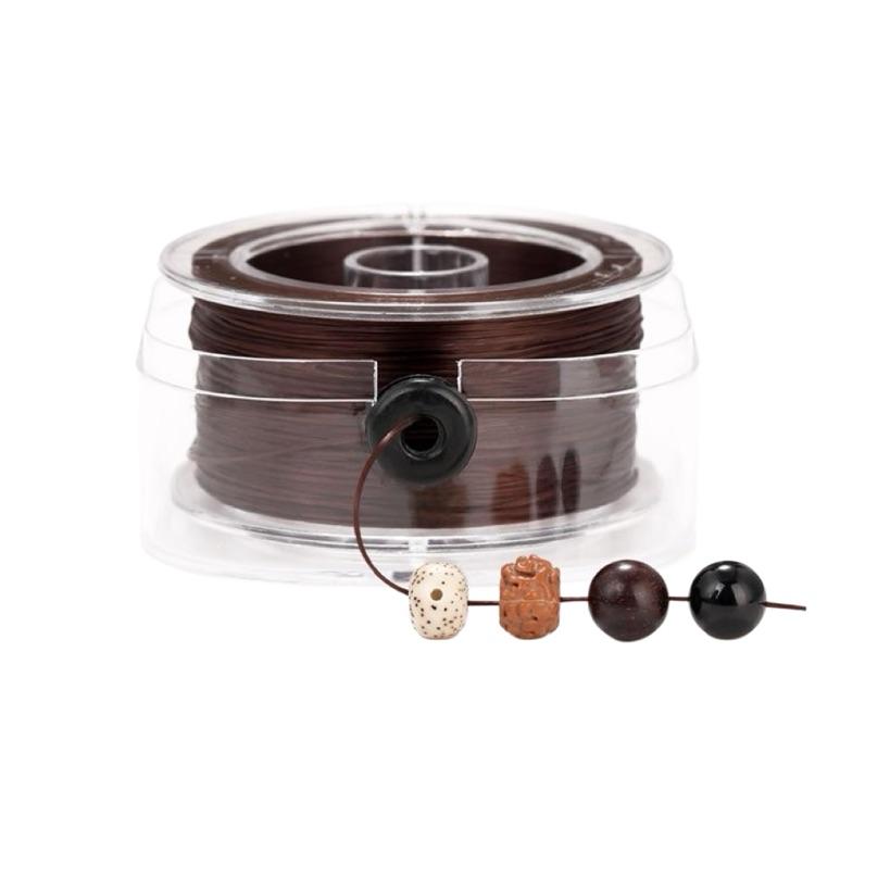 ゴム糸　ケースつき 0.8mm 長さは50メートル　ブレスレットや指輪用