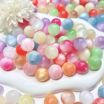 【M188 MRK】虹色の水玉　樹脂　16ミリ　ツヤツヤ