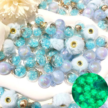 S935 特別価格【カンつき、夜光、ガラス、アクリル、ポンポン大きさ16mm】