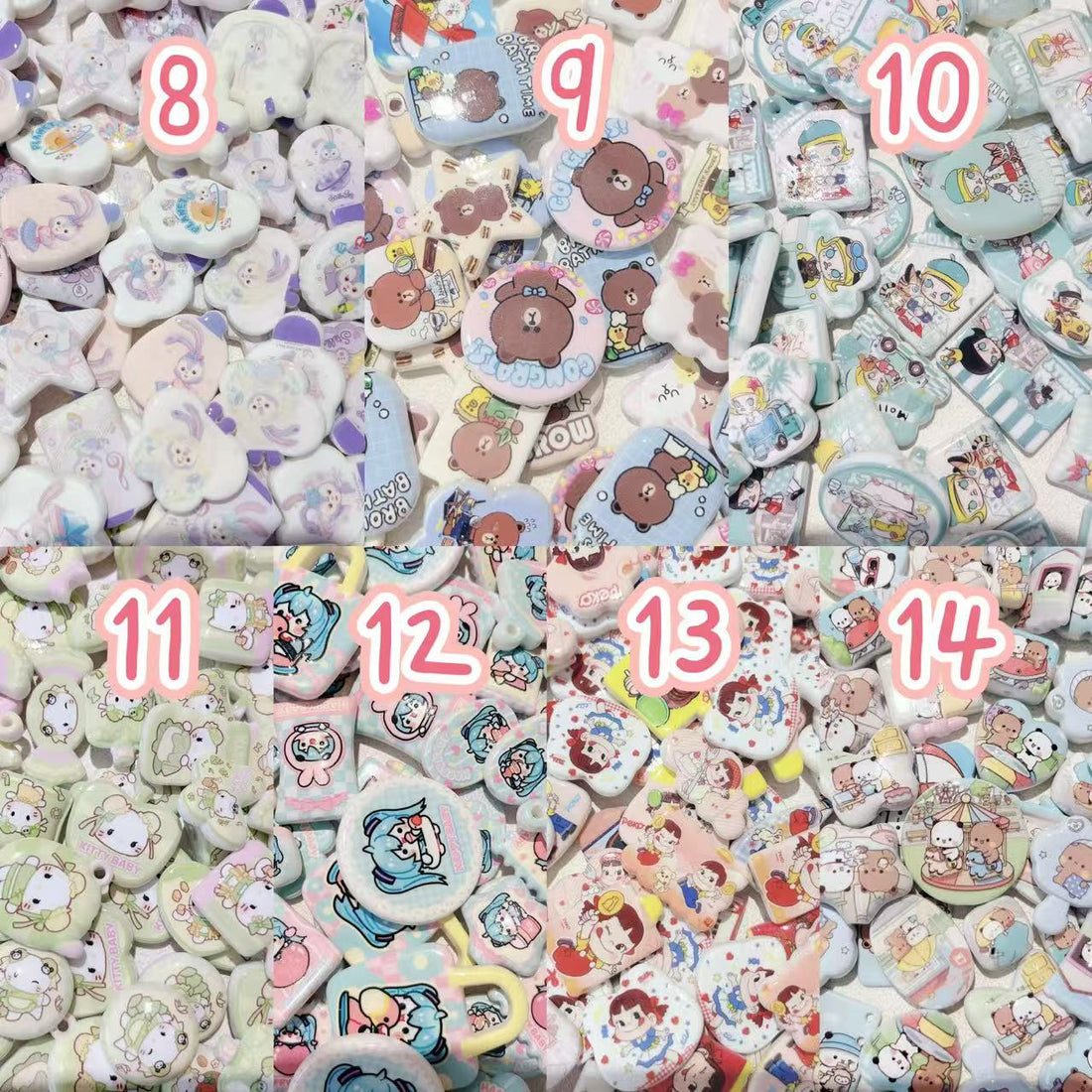 S979 キャラクタービーズつめつめ放題、34種類ミックス