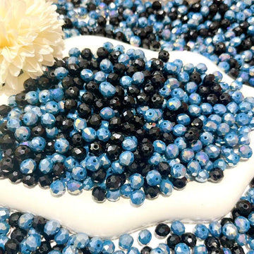 【M217 MRK】夜明けのブルー　ガラスカット面　８ミリ