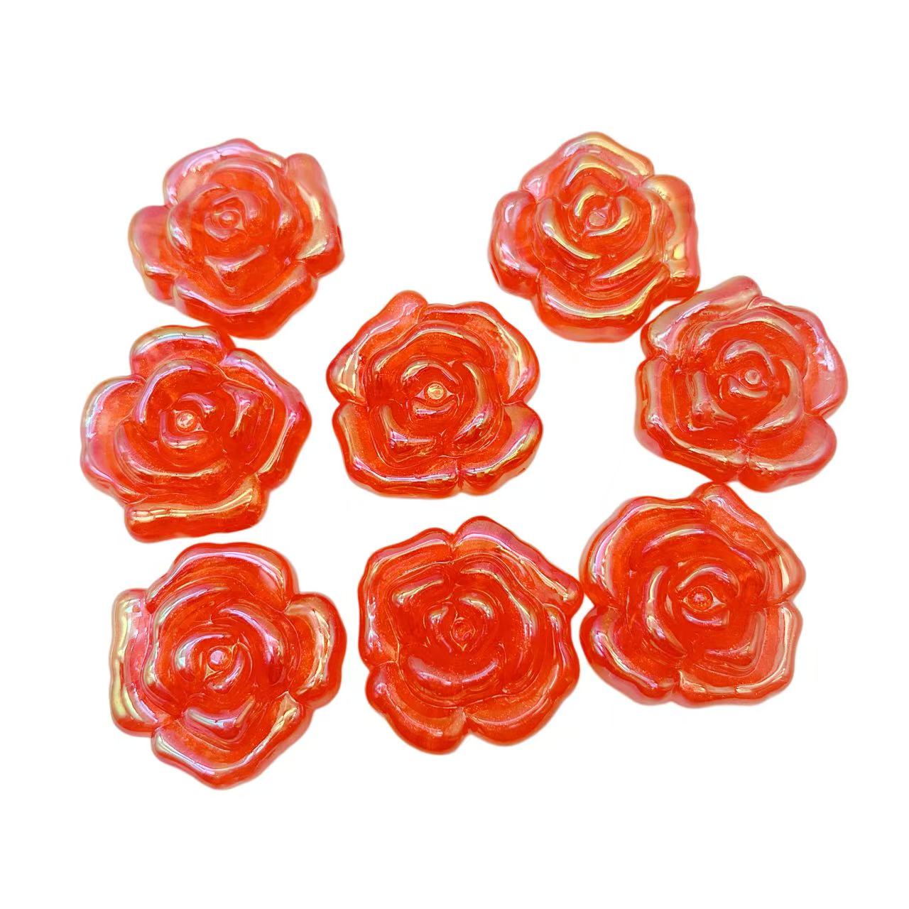 A65 アクリル夜光薔薇　選べる　大きさ３センチ　ラメ付き　穴つき