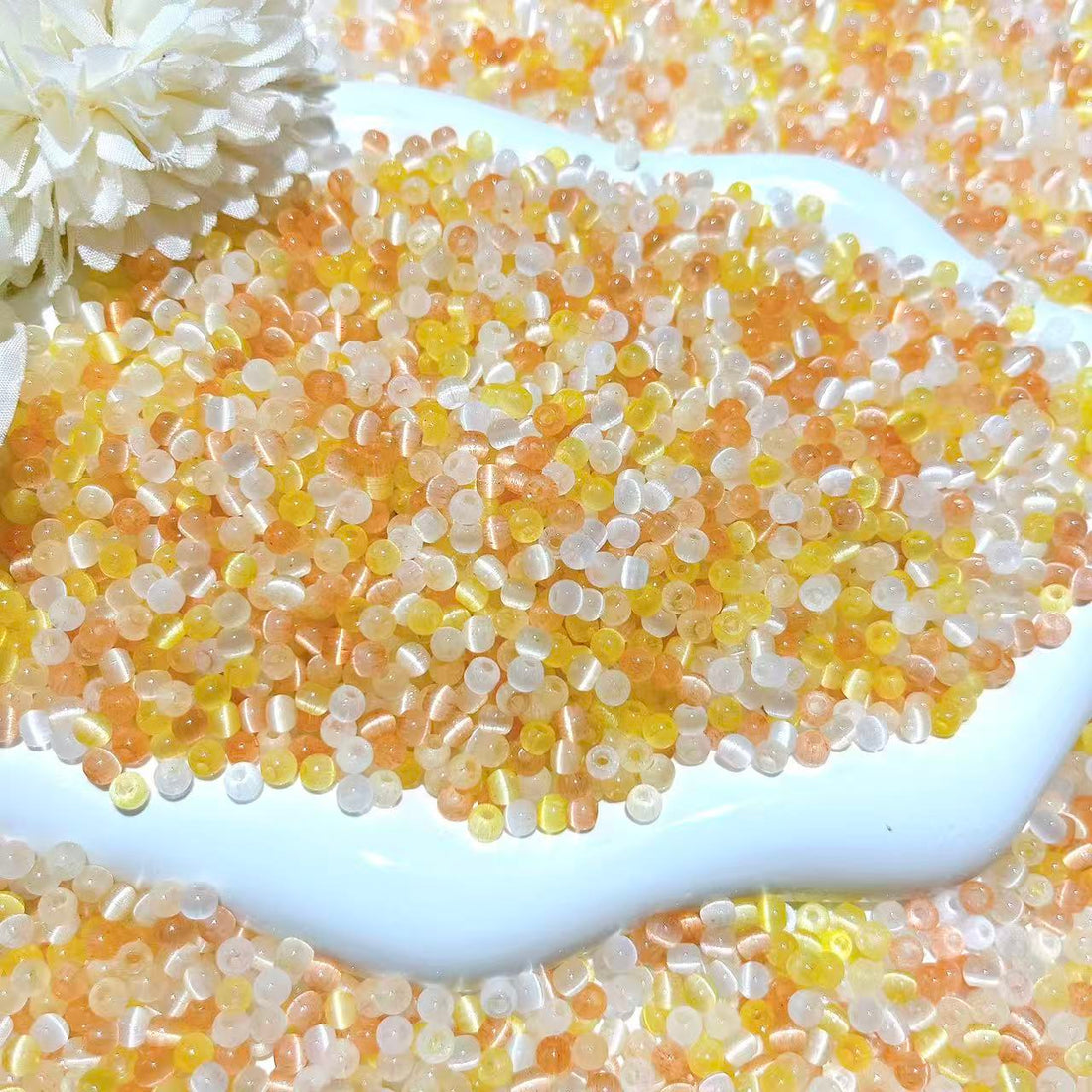 【M220 MRK】キャッツアイビーズ　４ミリ