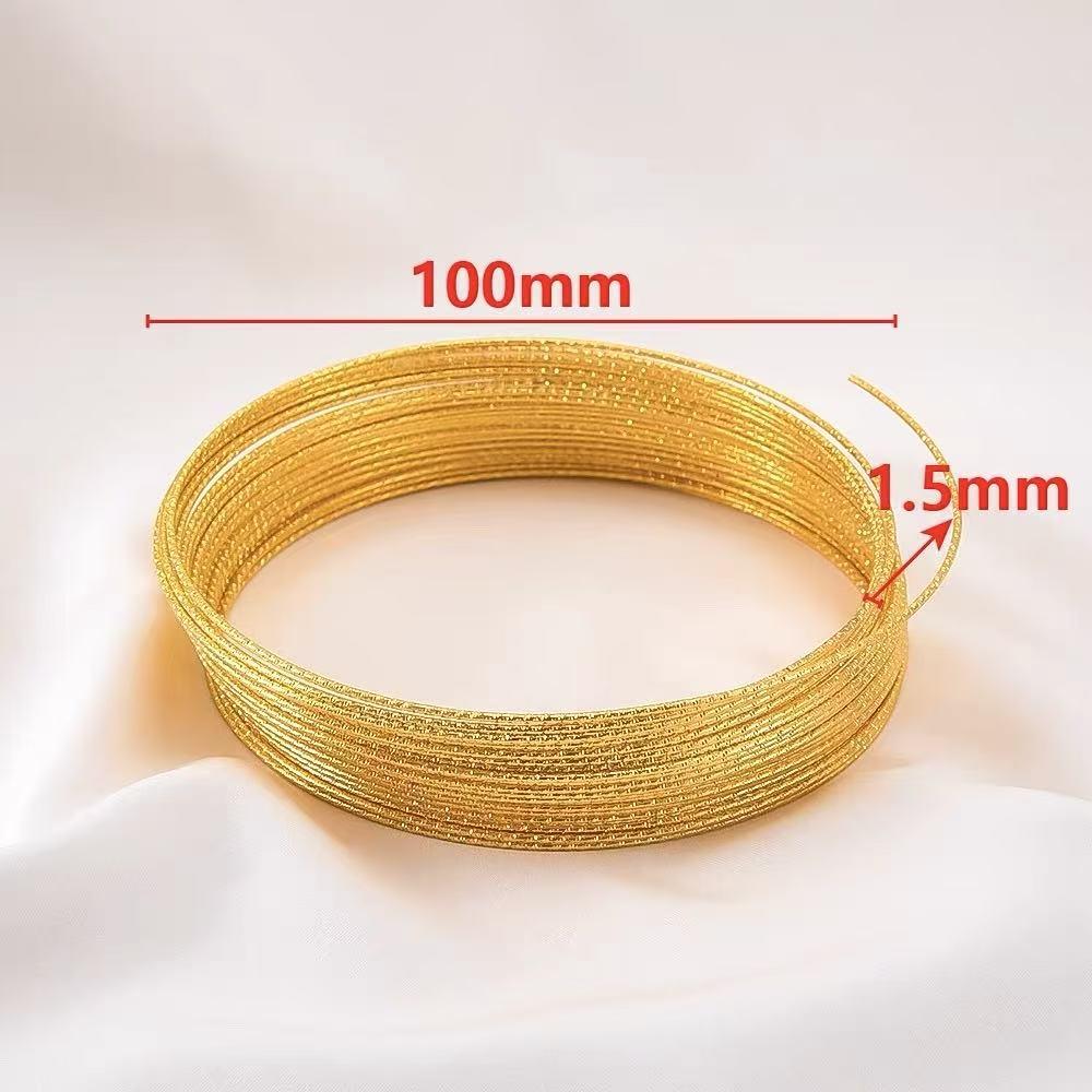 キラキラワイヤー 1巻30個  60/80/100mm  リース用　