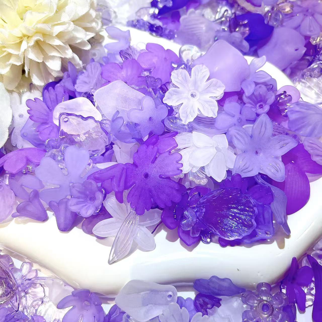 【M237 MRK】花世界　300ml星ボトル入れ　花びら　葉っぱ　穴付き　花リース