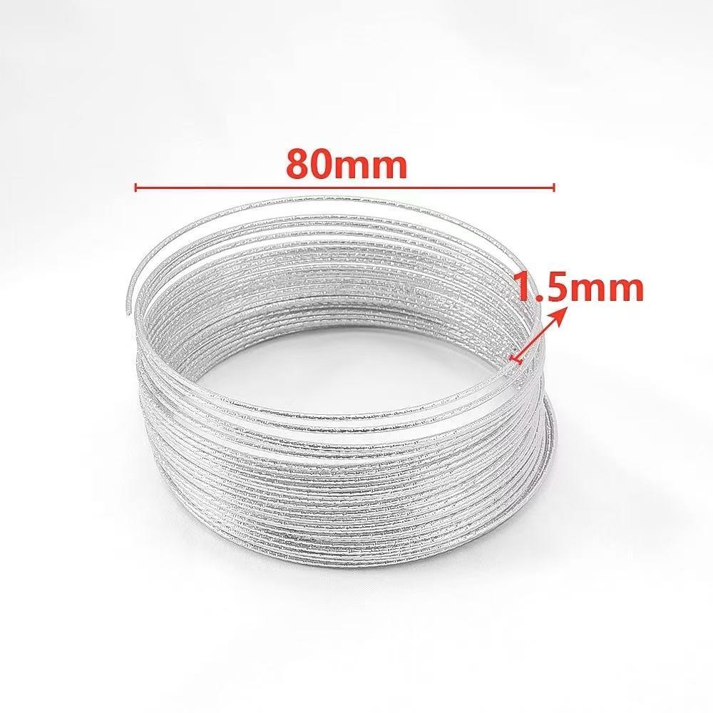 キラキラワイヤー 1巻30個  60/80/100mm  リース用　