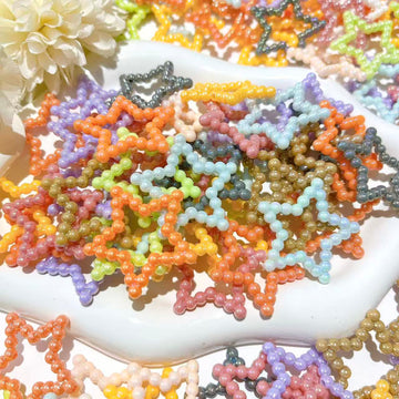 【M270 MRK】星ビーズ　穴付き　大きさ約３.４センチ