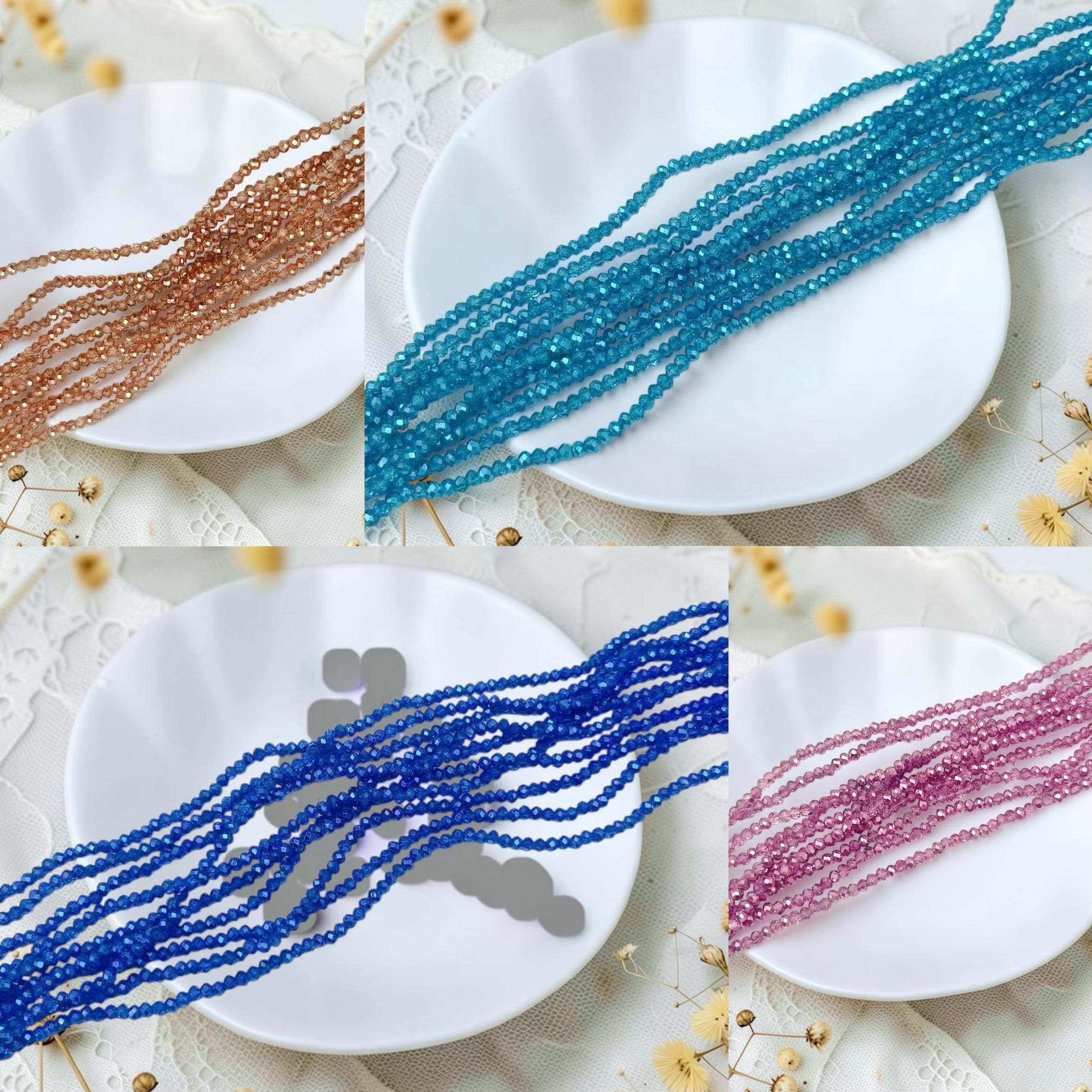 A185 ガラスチビビーズ　3mm/4mm 多面カット