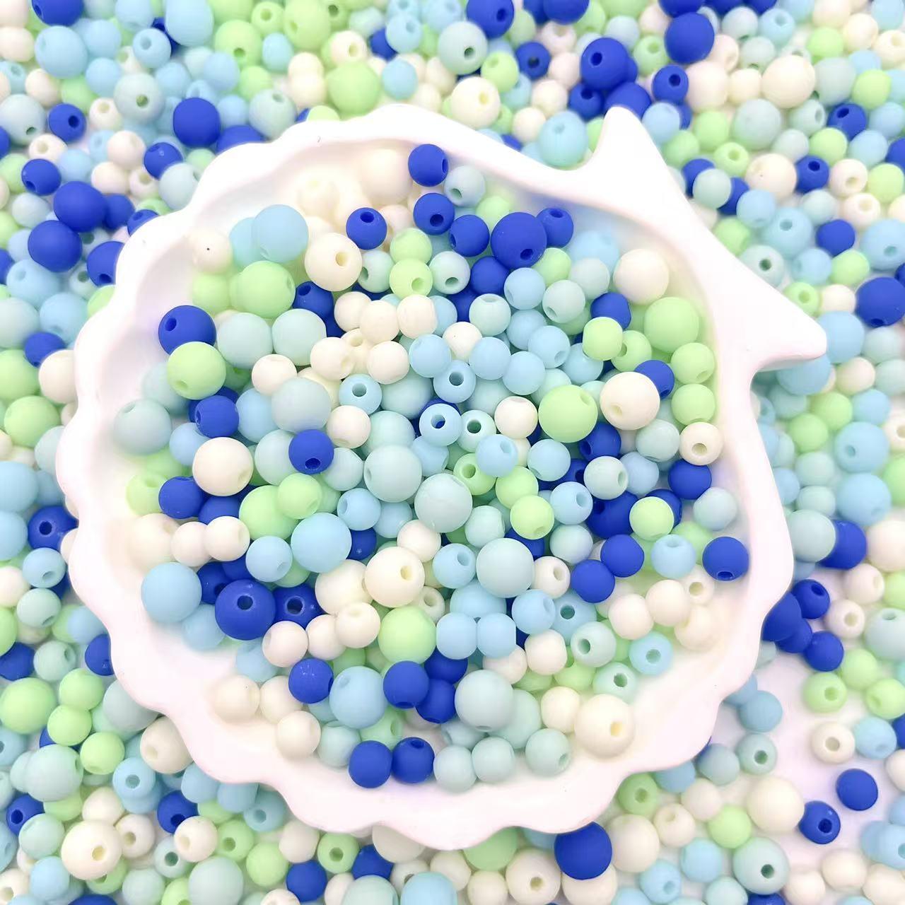 A53 ゴムビーズ 6/8mm アクリル くまボトル入れ