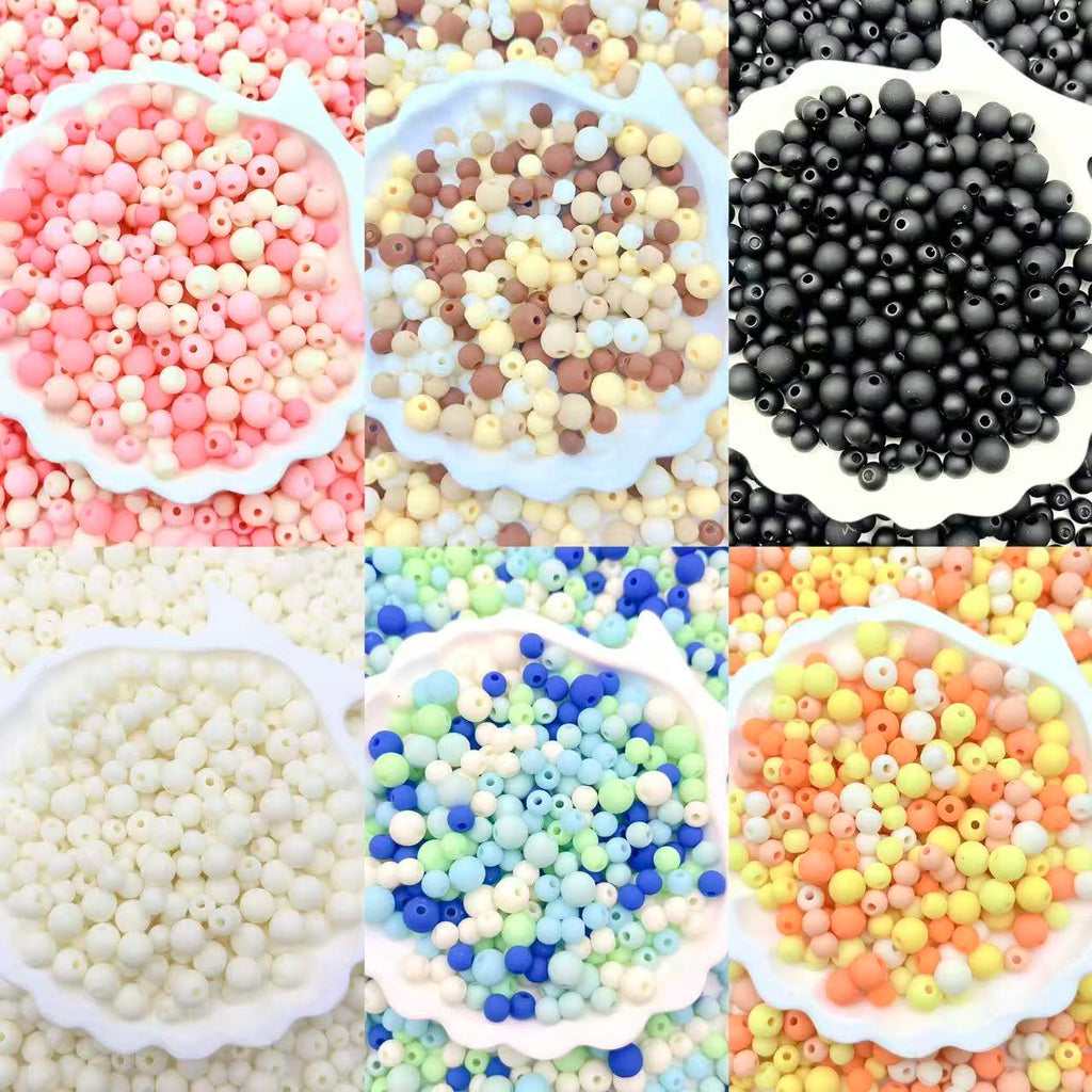 A53 ゴムビーズ 6/8mm アクリル くまボトル入れ